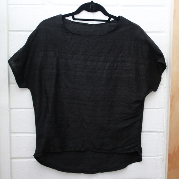 Tops - DIY Dupioni Silk Noil High-Low Hem Tee